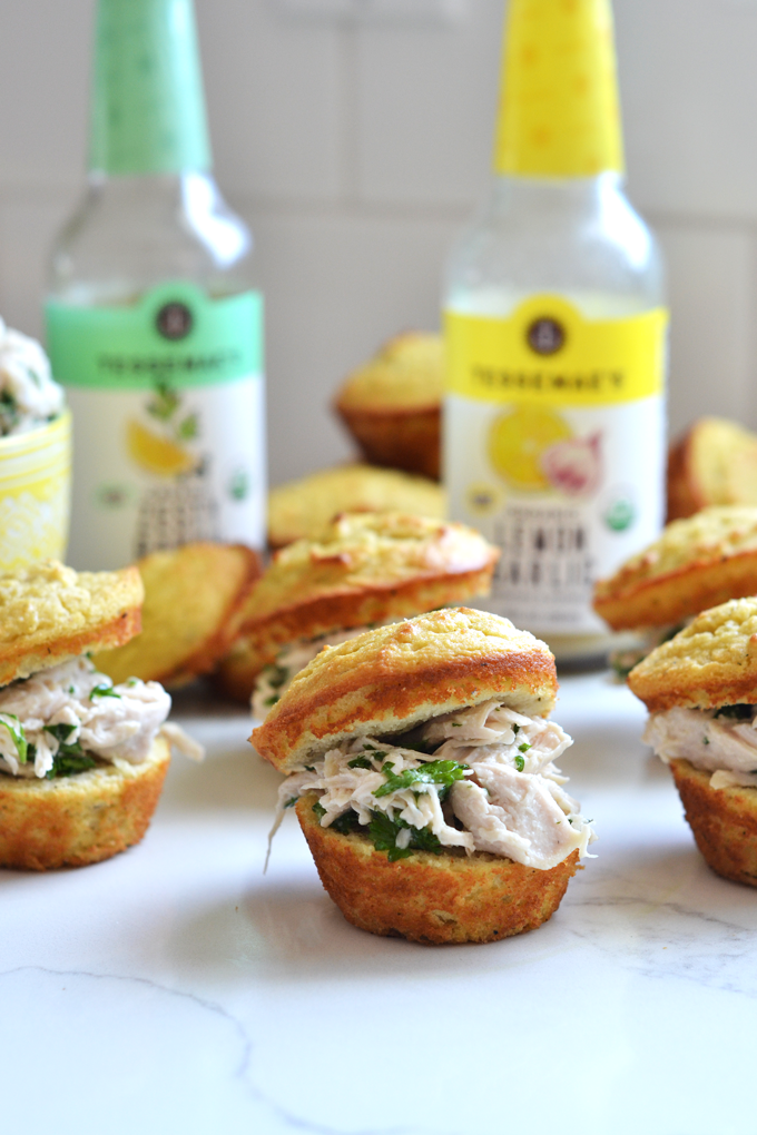 These Lemon Garlic Chicken Salad on Paleo Ranch Buns are a delish and simple paleo lunch! 
