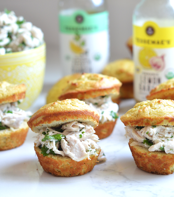 These Lemon Garlic Chicken Salad on Paleo Ranch Buns are a delish and simple paleo lunch!