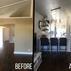 Before and after of my 5 week Kitchen Remodel!
