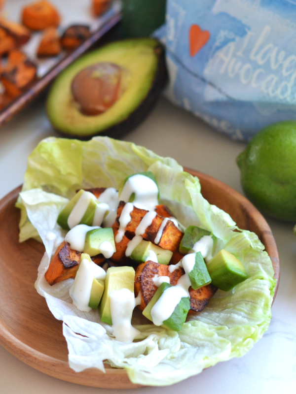 These Charred Cumin Sweet Potato & Avocado Tacos with Lime Crema are paleo, whole30, vegan, dairy free and PERFECT for cinco de mayo or any warm day! Great way to eat your favorite fruits and veggies!