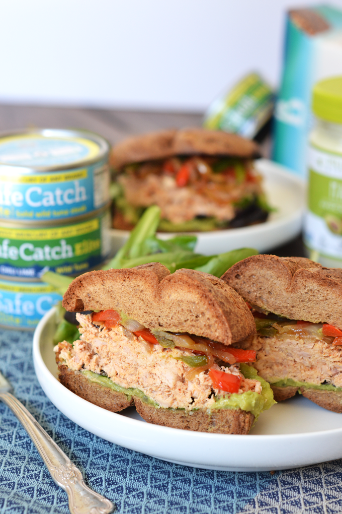 These Chili Fajita Tuna Sandwiches are an easy and paleo meal that is bursting with flavor!