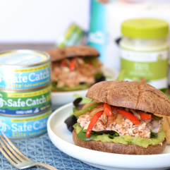 These Chili Fajita Tuna Sandwiches are an easy and paleo meal that is bursting with flavor!