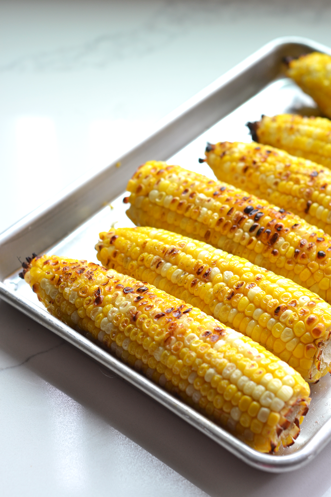 This Mexican Street Corn Dip is dairy free but and packed with yummy grilled sweet corn flavor! It is perfect for a summer party!