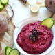This Roasted Beet and Tahini Dip is the perfect way side dish to bring to any party! Paleo and vegan, there is no one that won't love it!