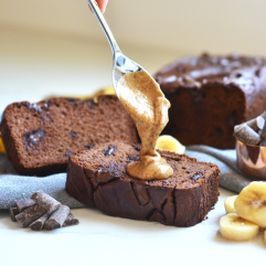 This Grain Free Double Chocolate Banana Bread is moist, sweet and loved by everyone!!