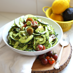 This Cold Zucchini Pasta Salad is a quick and easy way to make a veggie side dish that everyone will love!