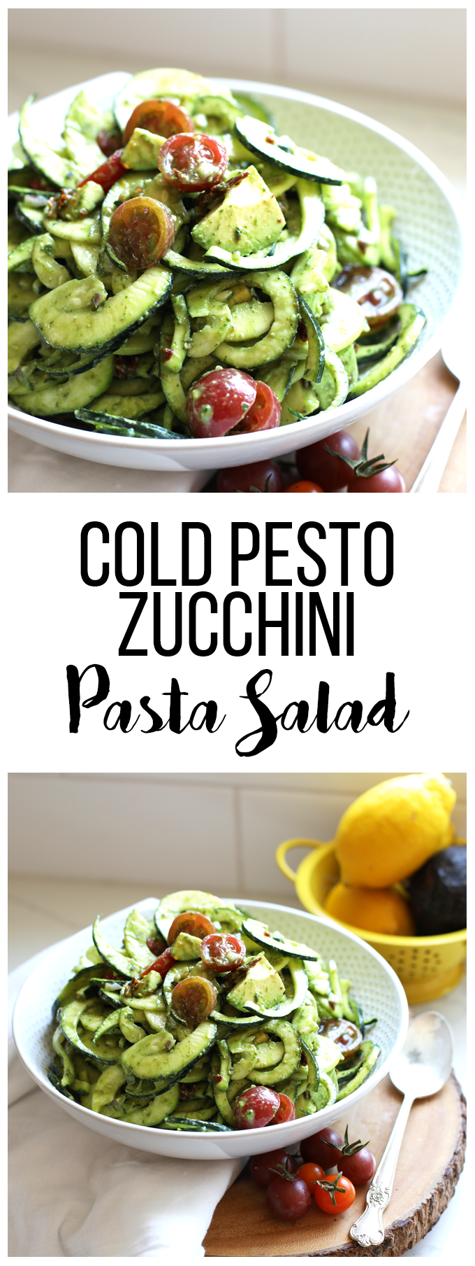 This Cold Zucchini Pasta Salad is a quick and easy way to make a veggie side dish that everyone will love!
