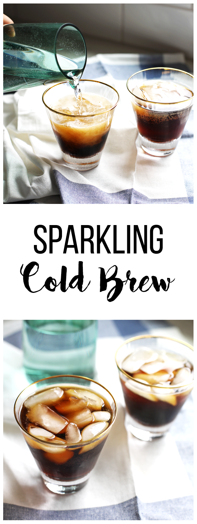 This Sparkling Cold Brew is the perfect cold drink to sip in the afternoon or on a warm morning!