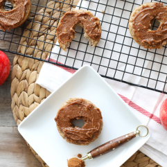 These Apple Spice Donuts are baked in a donut pan and so easy to make! They are paleo and have a clean and tasty frosting!