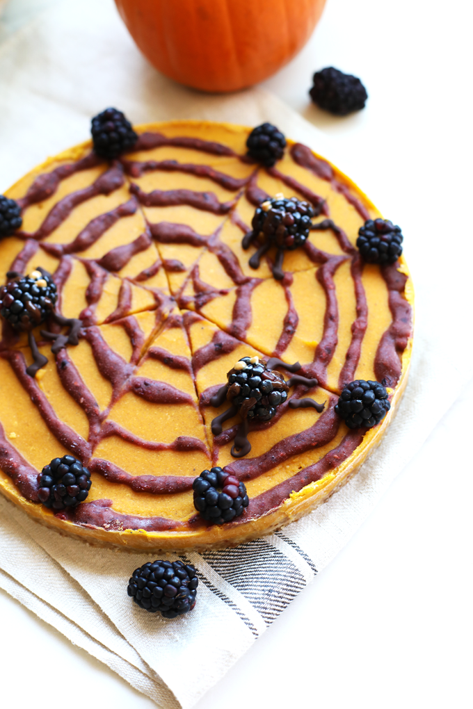 This Blackberry Pumpkin Pie Nice Cream Tart is a perfect way to use up your berries and get into the holiday spirit! Using California Giant Berry blackberries! #ad