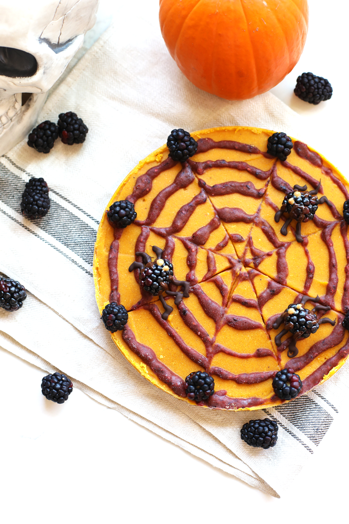 This Blackberry Pumpkin Pie Nice Cream Tart is a perfect way to use up your berries and get into the holiday spirit! Using California Giant Berry blackberries! #ad