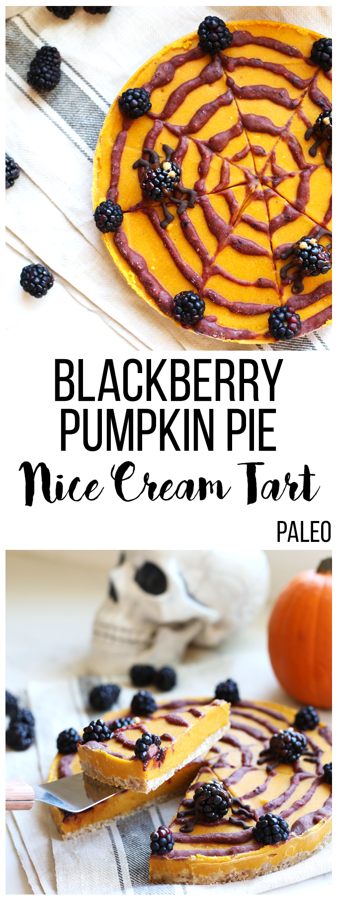 This Blackberry Pumpkin Pie Nice Cream Tart is a perfect way to use up your berries and get into the holiday spirit! Using California Giant Berry blackberries! #ad