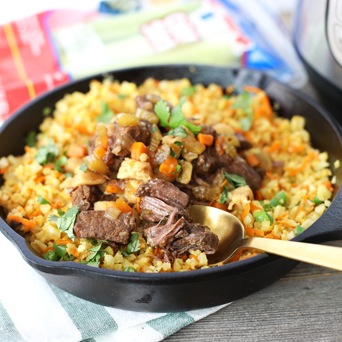 This Instant Pot Five Spice Beef Stew is the perfect way to mix up a comfort food classic! It is Whole30 and Paleo - perfect for the whole family!