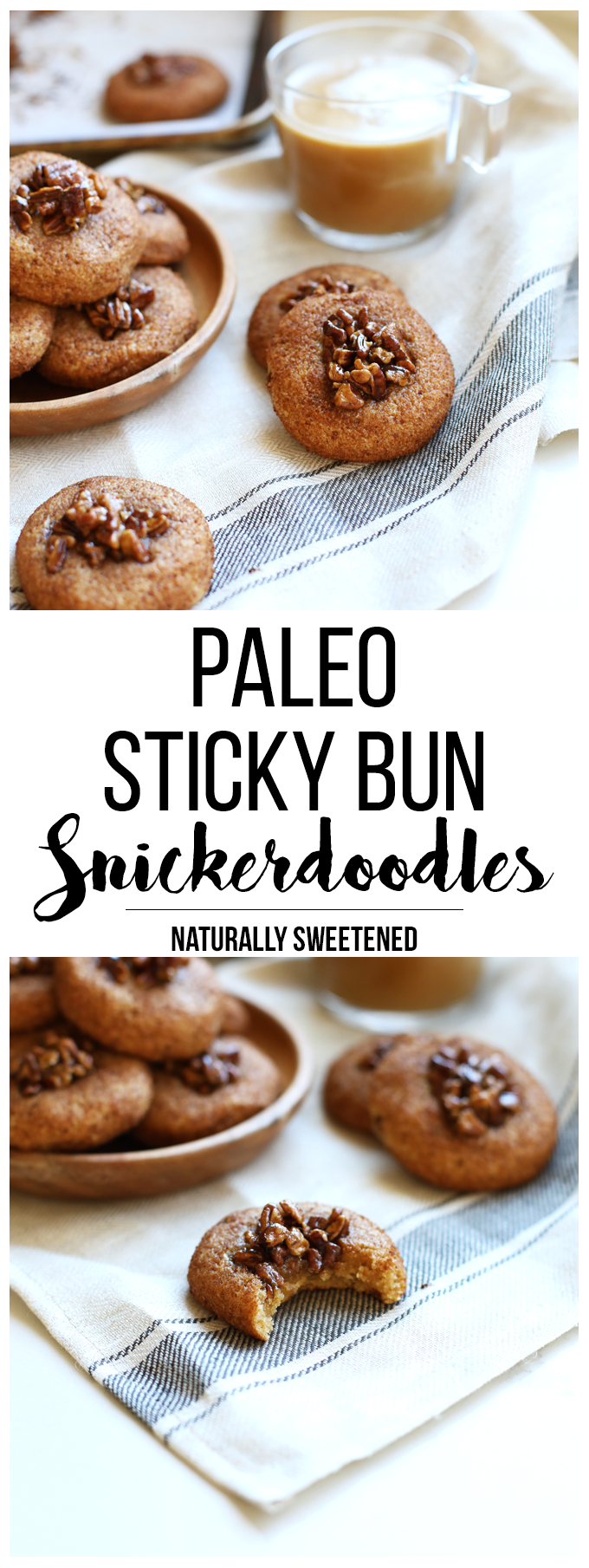 These Paleo Sticky Bun Snickerdoodles are a great way to get some fall baking in while keeping it clean and delicious!