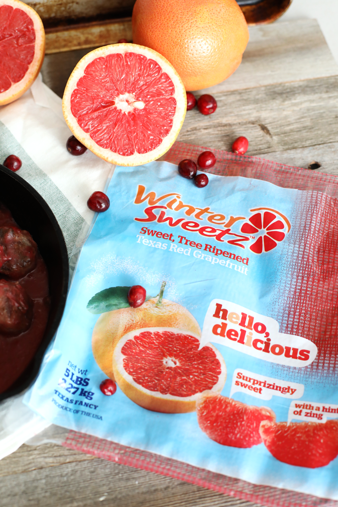 These Cranberry Grapefruit Meatballs are the perfect holiday appetizer for either thanksgiving or Christmas!