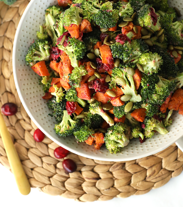 This Harvest Broccoli Salad is perfect for the holiday season! It is also a great thanksgiving side dish!