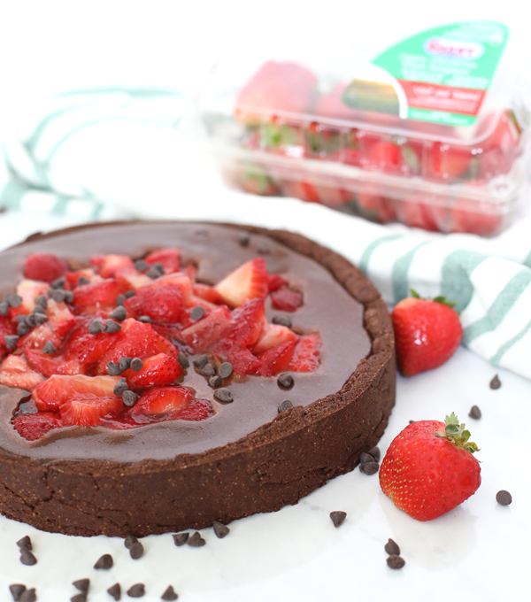 This Strawberry Covered Flourless Chocolate Tart is a delicious and rich dessert that everyone will love! Totally paleo and you would never know it.