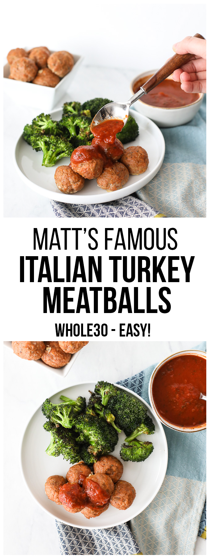 This recipe for Matt's Famous Italian Turkey Meatballs is a classic and simple Whole30 compliant dinner!