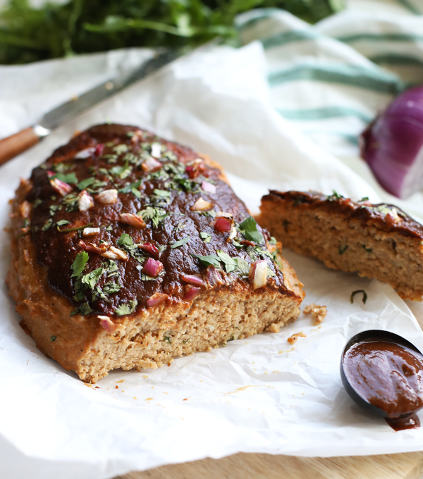 This BBQ Chicken Meatloaf is so simple yet so full of flavor! It is whole30 compliant, paleo and perfect for an easy weeknight dinner!