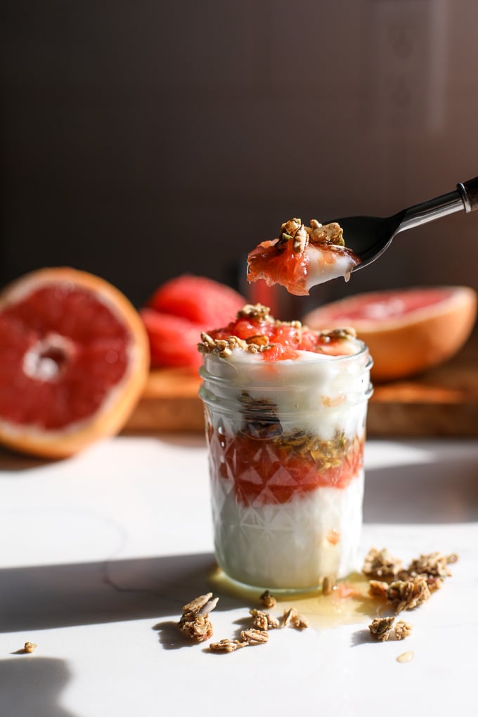 This Grapefruit and Coconut Yogurt Parfait is a tasty and simple way to start your day! Full of fresh flavor!