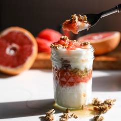 This Grapefruit and Coconut Yogurt Parfait is a tasty and simple way to start your day! Full of fresh flavor!