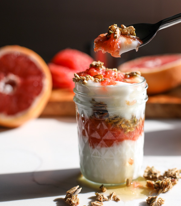 This Grapefruit and Coconut Yogurt Parfait is a tasty and simple way to start your day! Full of fresh flavor!