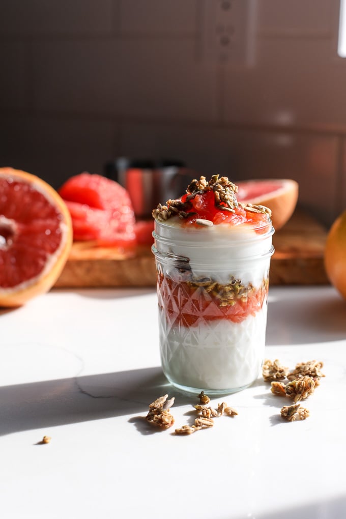 This Grapefruit and Coconut Yogurt Parfait is a tasty and simple way to start your day! Full of fresh flavor!