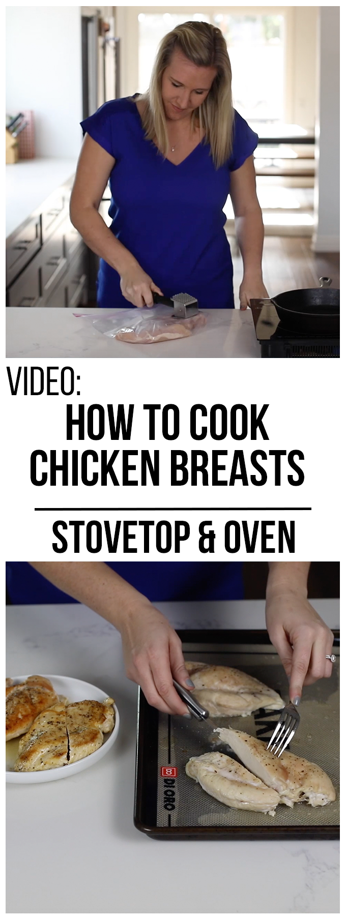 How to Cook Chicken Breasts in the oven and on the stovetop! 