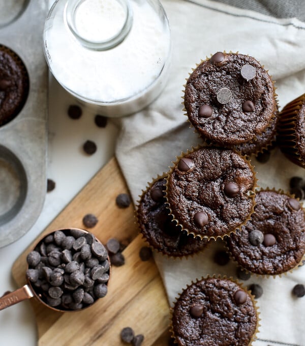 These Grain Free Chocolate Muffins are sweetened with just a little honey which makes them paleo but so tasty that anyone will love them!!