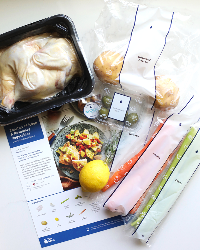 Roasted Chicken and Rosemary Vegetables - a Whole30 compliant meal from Blue Apron!