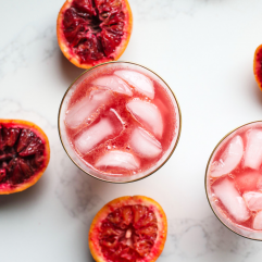 This blood orange vanilla mocktail is a great drink alternative if you aren't drinking alcohol!