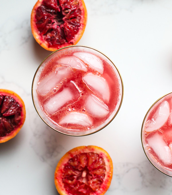 This blood orange vanilla mocktail is a great drink alternative if you aren't drinking alcohol!