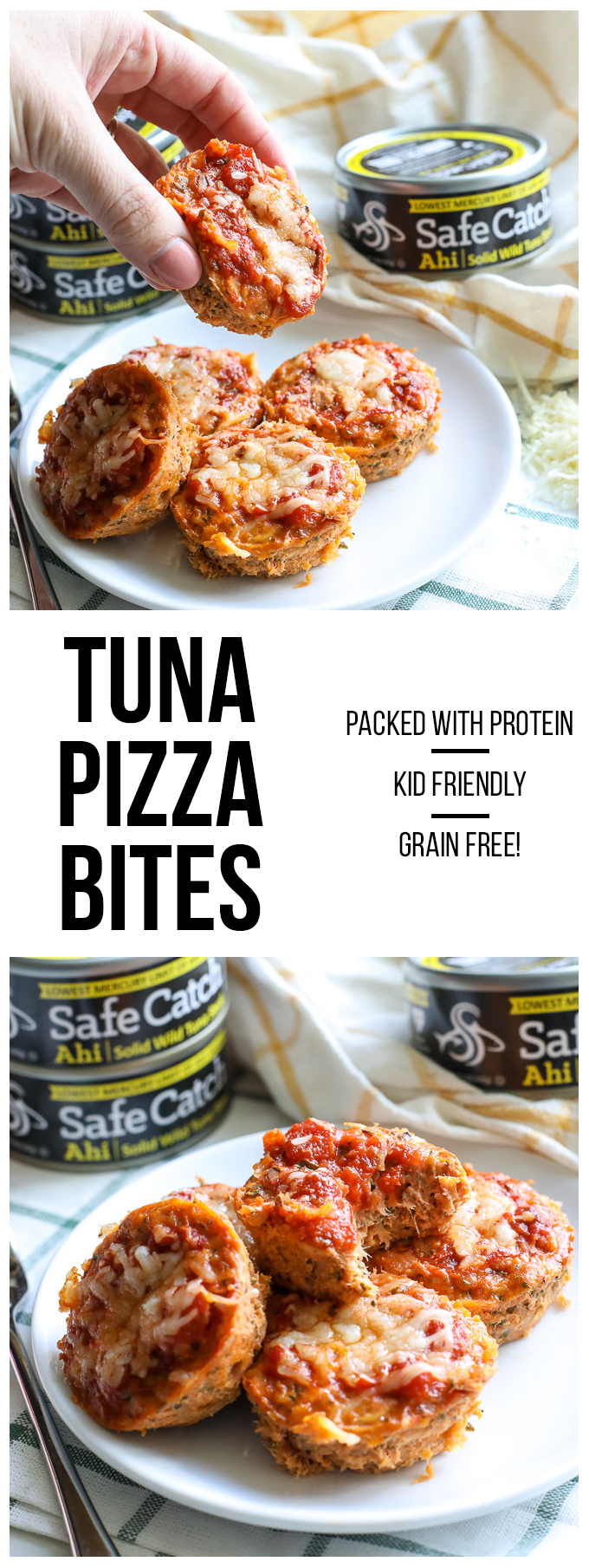 These Tuna Pizza Bites are perfect for a grain free afternoon snack for your kids that the whole family will love!