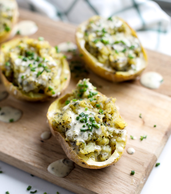 These Twice Baked Ranch Potatoes are a perfect whole30 compliant side dish!