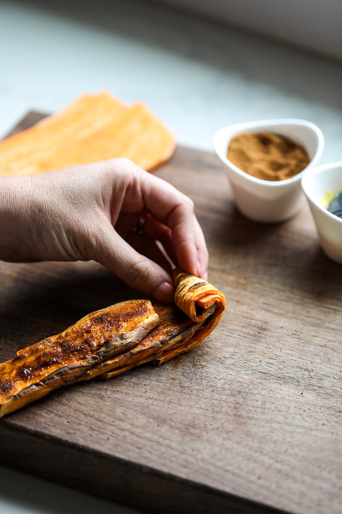 Sweet Potato Toast Cinnamon Rolls are a fun way to switch up breakfast or a treat! Paleo and completely grain free!