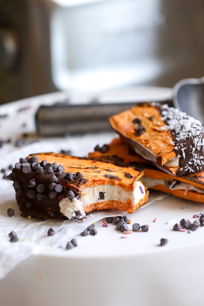 Sweet Potato Toast Ice Cream Sandwiches are the best invention since.. well, Sweet Potato Toast! A perfect grain free treat!!