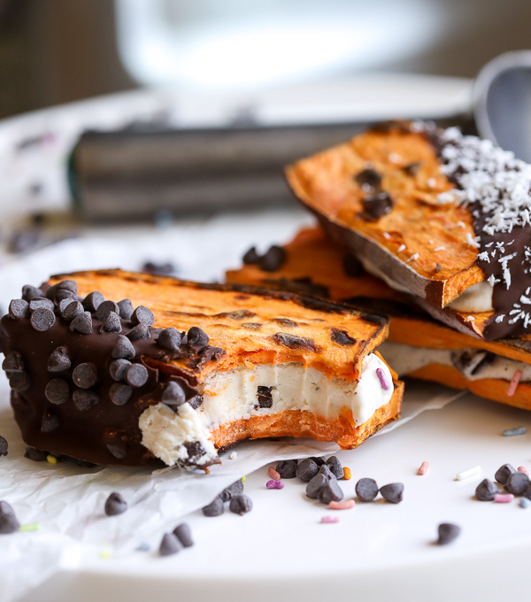 Sweet Potato Toast Ice Cream Sandwiches are the best invention since.. well, Sweet Potato Toast! A perfect grain free treat!!