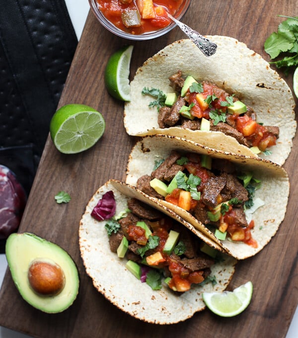 These Jerk Steak Tacos are not only super simple to make but also packed with grass fed steak and tons of flavor!