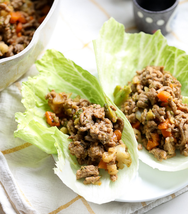 These Turkey and Sweet Potato Asian Lettuce Wraps are a super easy dinner for a weeknight using frozen vegetables for added nutrients! Whole30 and paleo dinner!
