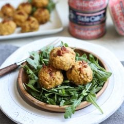 These Bacon Dill Salmon Meatballs are a super easy and healthy way to enjoy a protein packed meal! Paleo and whole30 using Safe Catch pink salmon!