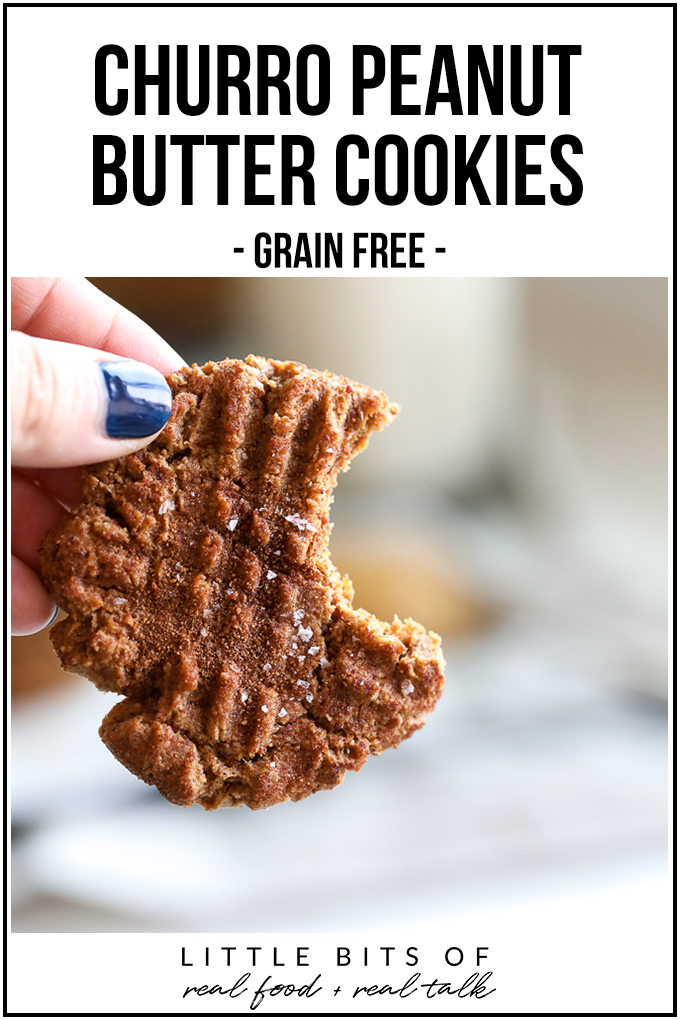 These Churro Peanut Butter Cookies are grain free and refined sugar free and super packed with flavor!