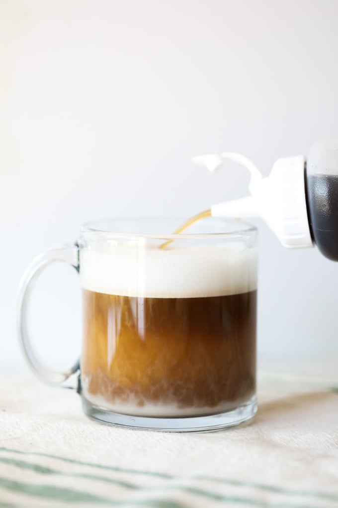 This honey syrup is the perfect natural sweetener for coffee or cocktails!