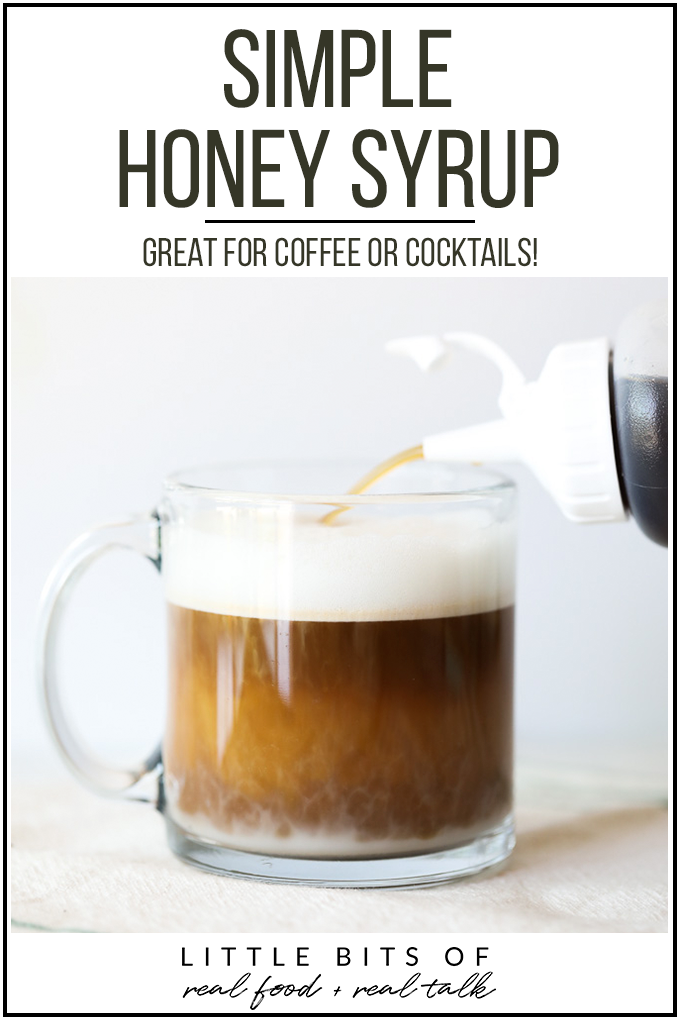 This honey syrup is the perfect natural sweetener for coffee or cocktails!