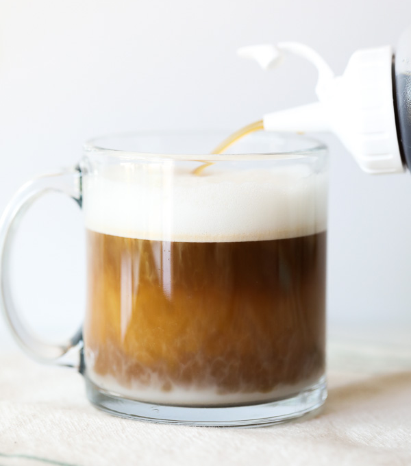 This honey syrup is the perfect natural sweetener for coffee or cocktails!