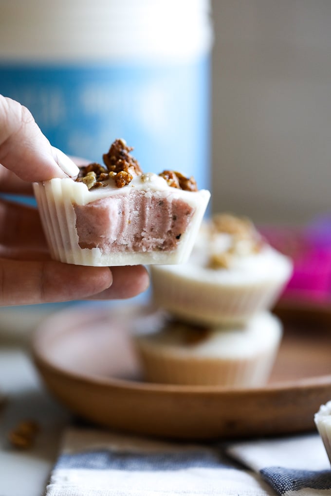 These smoothie bowl bites are a great snack to have in the freezer for kids and adults alike!