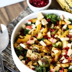 This Roasted Harvest Veggie Salad is a great way to eat a variety of vegetables all in one paleo and whole30 side dish!