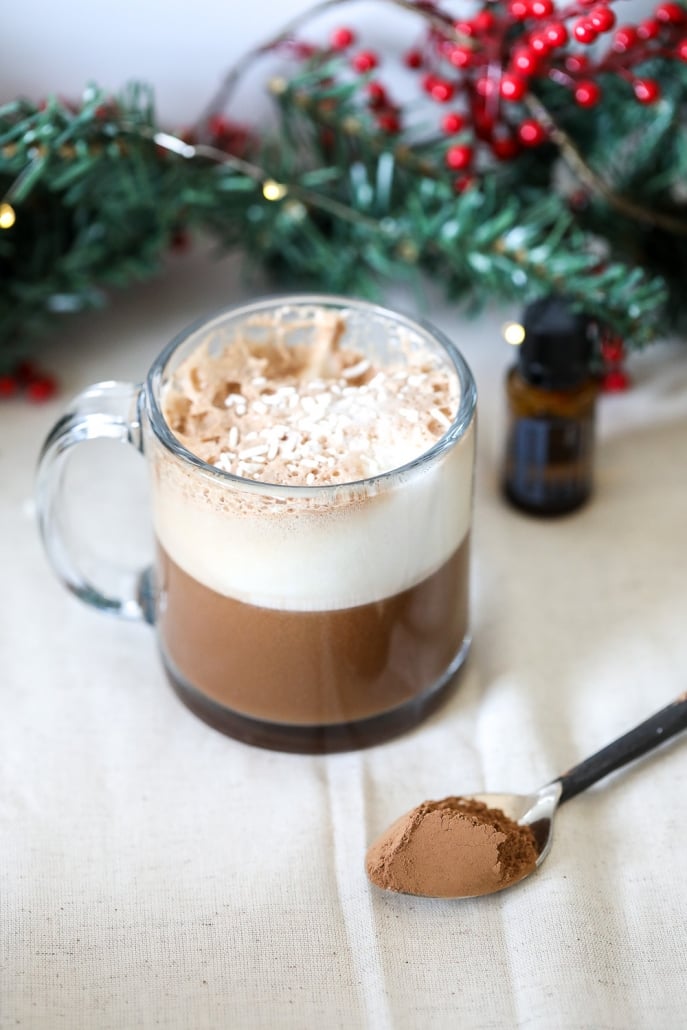 This Peppermint Mocha is paleo which means it is dairy free, refined sugar free and free of any artificial anything!!