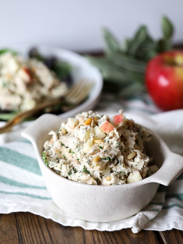 This Harvest Chicken Salad is Whole30, Paleo, and super simple to throw together! Perfect to prep for weekday lunches!