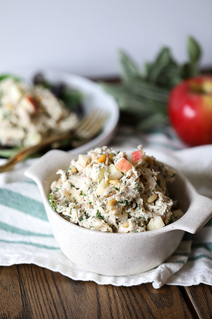 This Harvest Chicken Salad is Whole30, Paleo, and super simple to throw together! Perfect to prep for weekday lunches!
