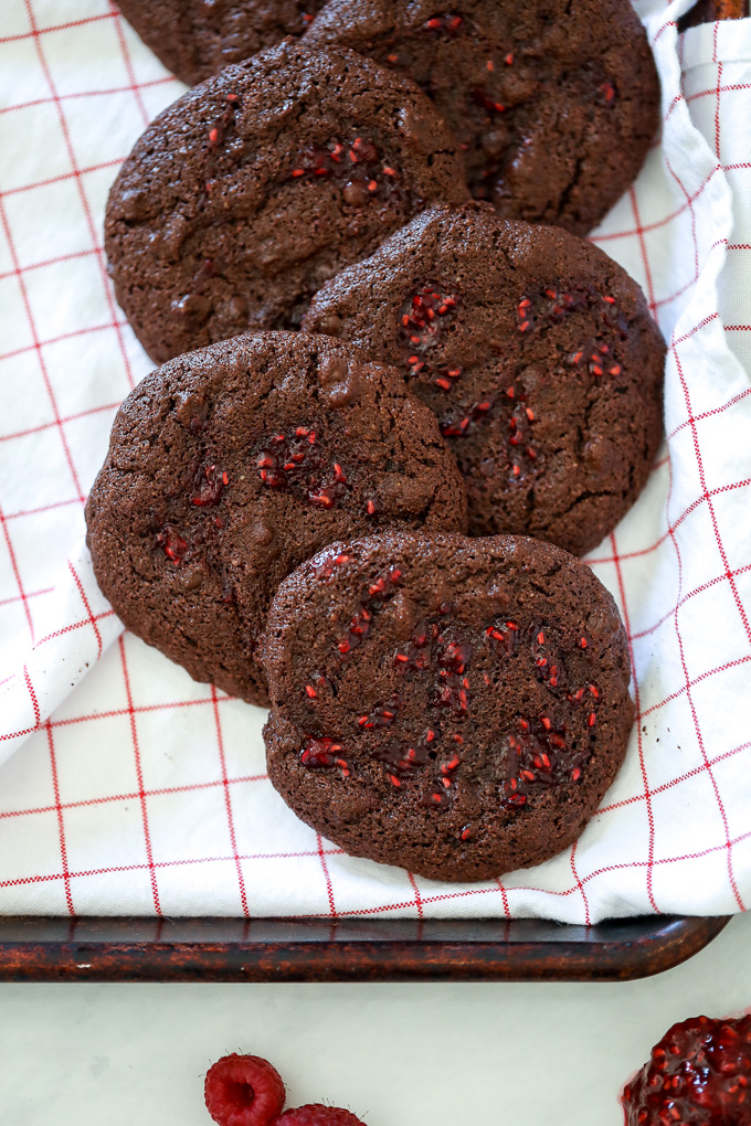 These Chocolate Raspberry Swirl Cookies are paleo, grain free, refined sugar free and so delicious!